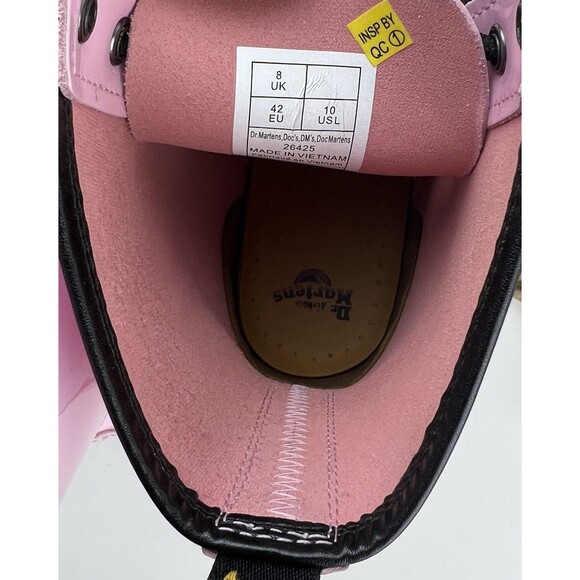 Doc Dr Martens 1460 Light Pink Patent Leather Combat Boots Womens Size 10 - Picture 11 of 12